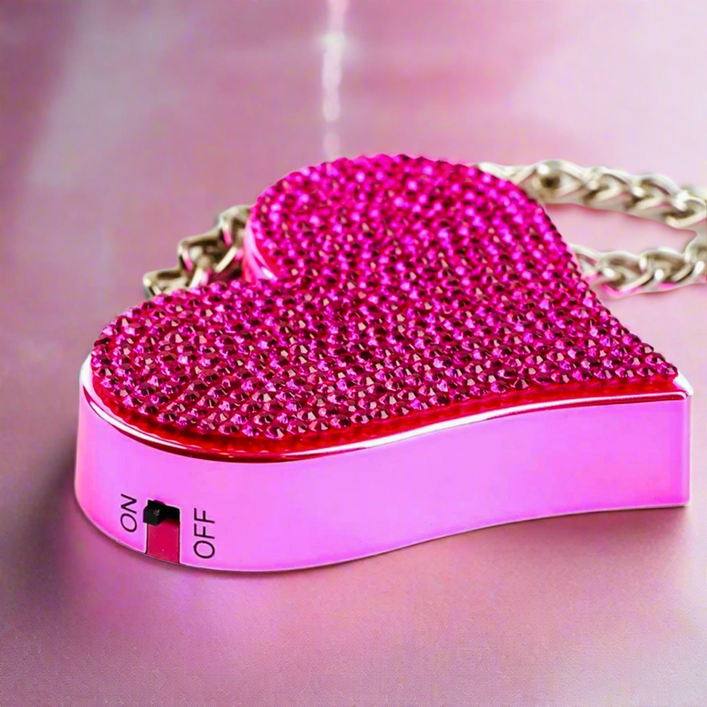Boujee Blinging Heart Alarm Keychain