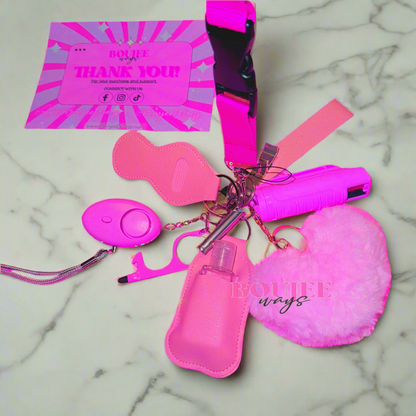 Boujee Safety Keychain in Pretty Pink 💕