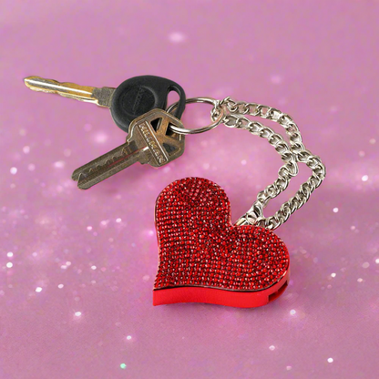 Boujee Blinging Heart Alarm Keychain