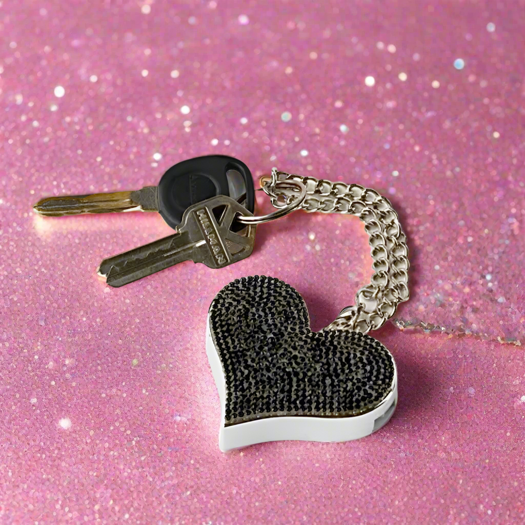 Boujee Blinging Heart Alarm Keychain