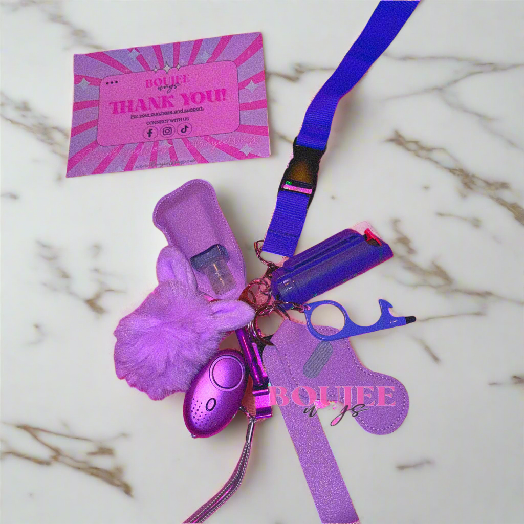 Boujee Safety Keychain in Royal Purple 💜