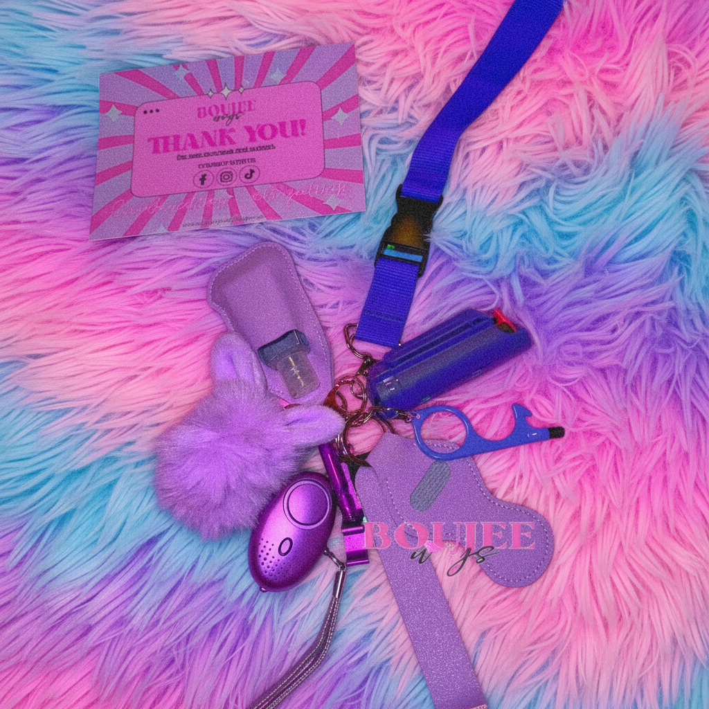 Boujee Safety Keychain in Royal Purple 💜