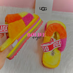 Platformed Sunset Dragon Fluff Yeah Slippers - Boujee Ways™