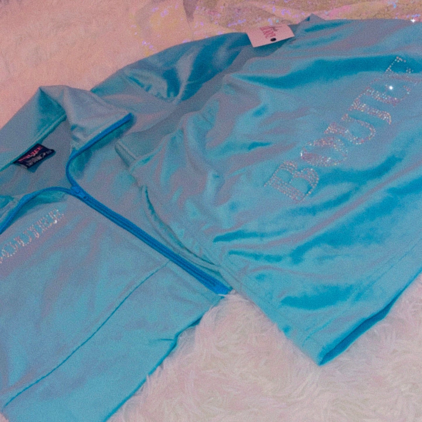 Officially Boujee Mini Cropped Jacket - Teal