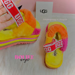 Platformed Sunset Dragon Fluff Yeah Slippers - Boujee Ways™