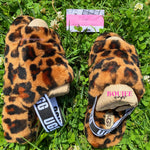 Leapord Fluff Yeah Slippers - Boujee Ways