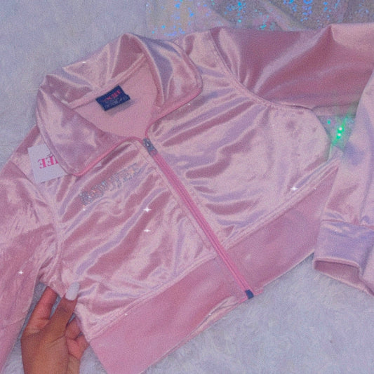 Officially Boujee Mini Cropped Jacket - Light Pink