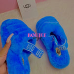 Light Blue Fluff Yeah Slippers - Boujee Ways