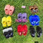 Leapord Fluff Yeah Slippers - Boujee Ways