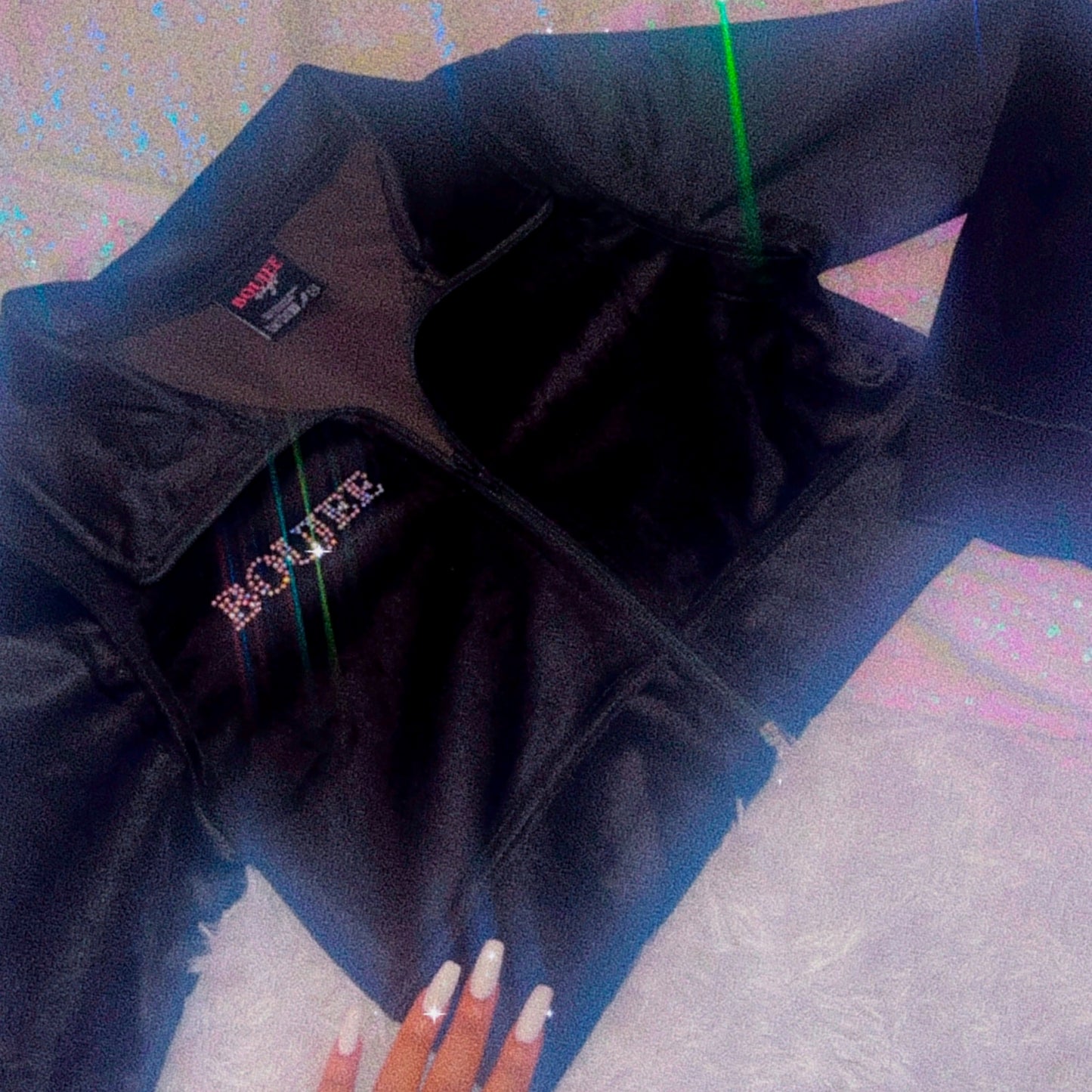 Officially Boujee Mini Cropped Jacket - Black