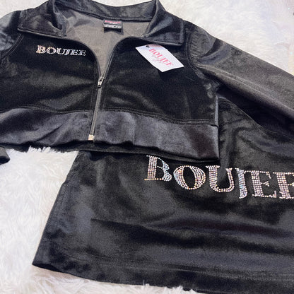 Officially Boujee Mini Cropped Jacket - Black