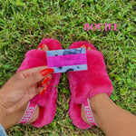 Fuchsia Fluff Yeah Slippers 🌺 - Boujee Ways