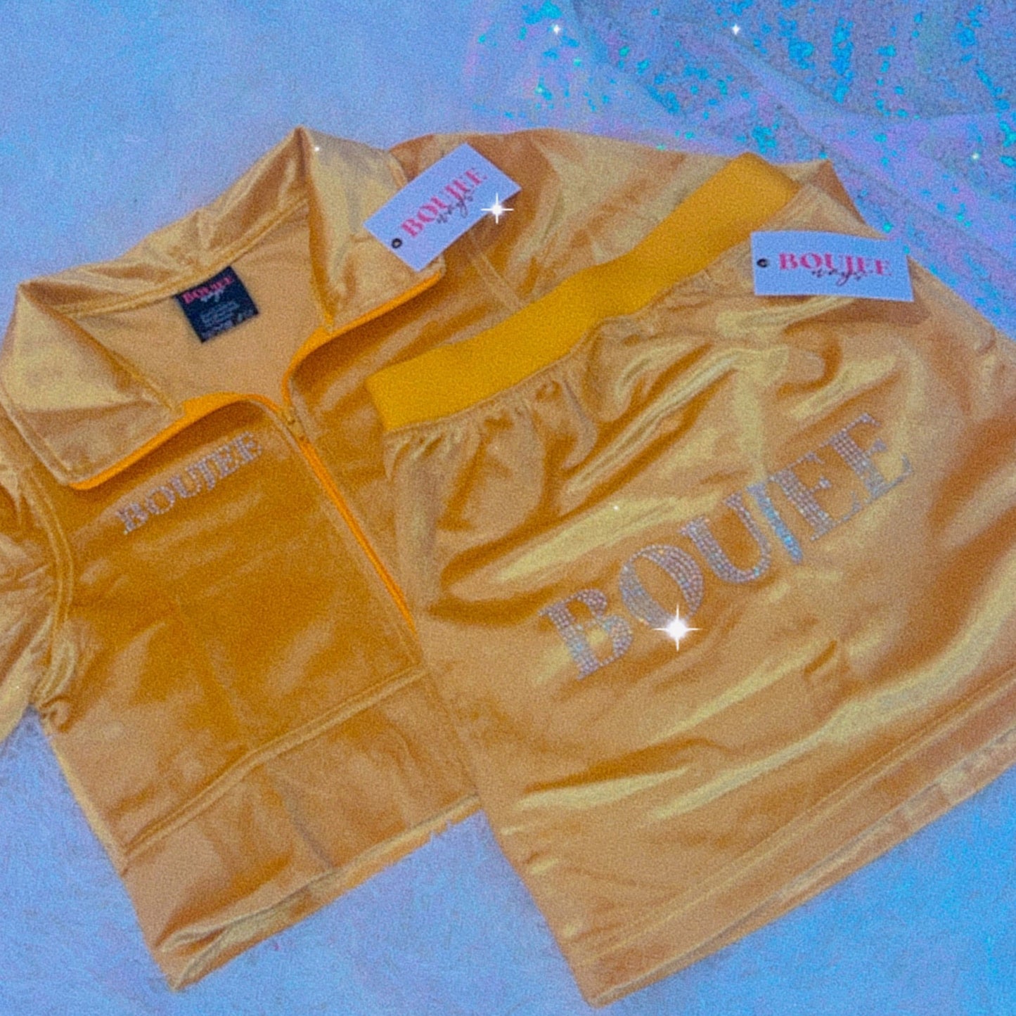 Officially Boujee Mini Cropped Jacket - Yellow