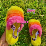 Sunset Dragon Fluff Yeah Slippers - Boujee Ways
