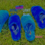 Royal Blue Fluff Yeah Slippers - Boujee Ways