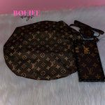 Boujee Brown LV Designer Bonnet - Boujee Ways