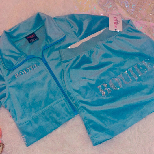 Officially Boujee Mini Skirt - Teal