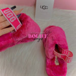 Fuchsia Fluff Yeah Slippers 🌺 - Boujee Ways